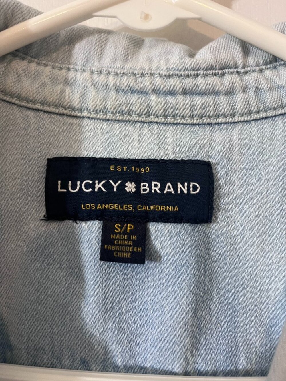 Lucky Brand Chambray Button Up Shirt Size S